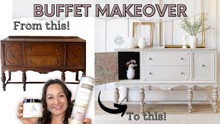 Buffet Makeover With Transfer Application | Furniture Flip