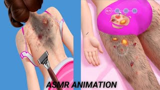 2d Asmr Animation Iremoving lice on calf l as asmr new animation