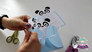 DIY Baby Shower Invitation | Panda Party | How to craft your own Printable Panda Invitations |