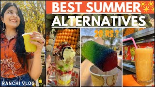 BEST SUMMER DRINKS IN RANCHI | JUICE/SHAKES/LASSI/FALUDA | SUMMER ALTERNATIVE | RANCHI FOOD VLOG