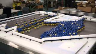 75cc Pill Bottles Running on a Garvey Serpen Flo Accumulation Table