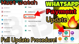 Whatsapp payment Feature Complete Process| Whatsapp Update 2018| Whatsapp