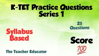 K-TET Practice Questions