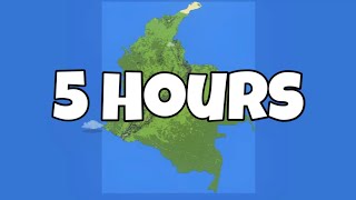 5 Hour Timelapse of Colombia in 2 Minutes - WorldBox Timelapse