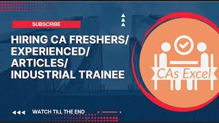 Hiring |CA freshers, articles/ industrial trainee| BoAt CEAT #big4  #cajobs #cafreshers