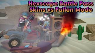 Hexscape Battle Pass Skins vs Fallen Mode | Tower Defense Simulator