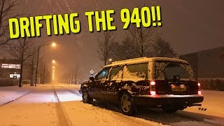 Drifting The Volvo 940 in the Snow! ✌