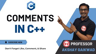 Comments in C++ |  C++ | SY Diploma | SEM 3 OOPS 22316