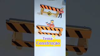 Ideia para Festa tema construção-Cavalete de palito #festa @Juhlilas