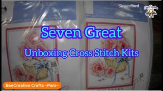 Seven Great Unboxing Cross Stitch Kits #SevenGreat #CrossStitch