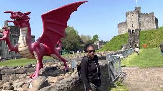 CARDIFF CASTLE Wales UK (Walk around Cardiff City Centre)