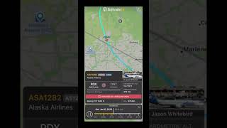 Alaska Door Falls Off | Flight Radar | #aviation #flightradar24 #alaskaairlines #eminem