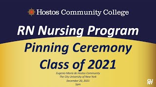 December 20, 2021 RN Pinning Ceremony