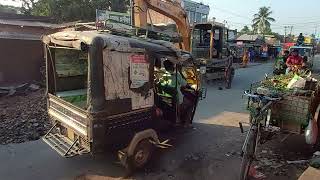 BAGJOLA ROAD. road repairing by JCB