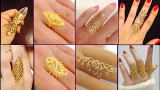 Latest gold finger ring designs long gold ring designs collection