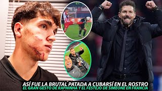 Así FUE el BRUTAL GOLPE que SUFRIÓ PAU CUBARSÍ del BARCA | TREMENDO GESTO de RAPHINHA | FESTEJO ATLE