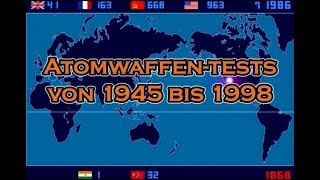 Atomwaffentests von 1945 bis 1998 [weltweit]