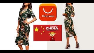 Посылка из Китая AliExpress - Очень красивое зеленое платье / распаковка и обзор / Unboxing