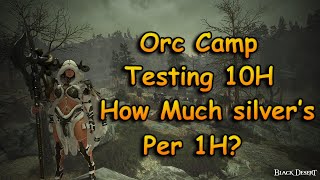 Testing 10H Grinding in Orc Camp, 2023 | Black Desert Online