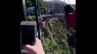 Fake cracking glass walkway in China