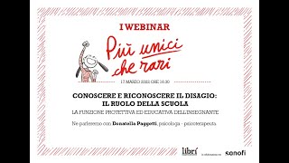 Conoscere e riconoscere il disagio: il ruolo della scuola  |  La funzione educativa dell'insegnante.