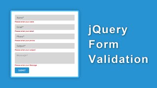 jQuery Form Validation | Form Validation Tutorial Using jQuery