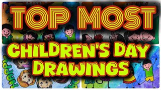 Children's day drawing easy| Beautiful 😍 Children's day Card drawing| Children's Day poster drawing