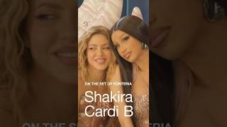 Cardi B & Shakira on set of “Puntería” #cardib#shakira#shorts