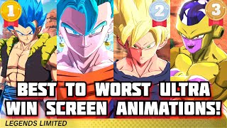 Best To Worst Ultra Win Screens In Dragon Ball Legends