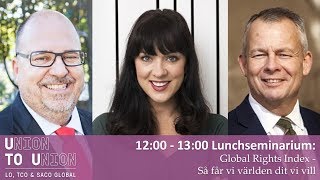 Lunchseminarium: Global Rights Index - Så får vi världen dit vi vill