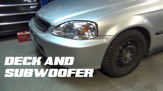 Honda Civic deck and subwoofer install