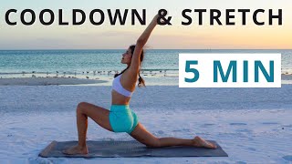 5 MIN FULL BODY COOLDOWN & STRETCH for Recovery and Relaxation | Quick & Effective | Daily Stretch