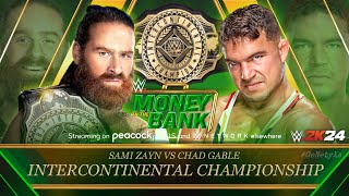 Sami Zayn VS Chad Gable Money In The Bank 2024 Match Card