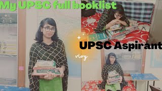 My UPSC booklist 🐥||UPSC के लिए मैं क्या क्या पढ़ती हूं 🤔||UPSC aspirant vlog 🎯||Hindi medium #upsc