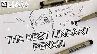 PIGMA MICRON PEN REVIEW!!! (the BEST pens for lineart!)