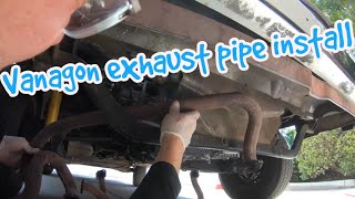 Vanagon exhaust pipe install