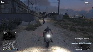 Grand Theft Auto V - Drive Four Motorcycles Into The Back Of Four Trucks (solo mission)