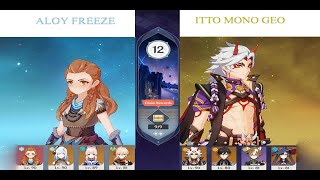 Spiral Abyss 3.1, Floor 12, 9Stars | ALOY FREEZE & ITTO MONO GEO | Genshin Impact