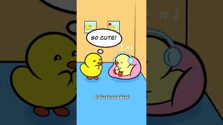 Duckie listens to Ice Spice!?! #shorts #icespice #cute #duck #cuteanimals #comics