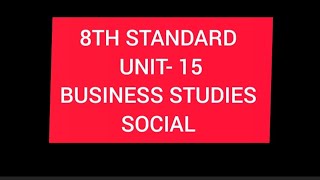 2023/24 class 8 social unit-15 business studies English medium