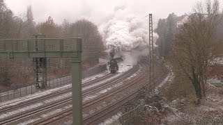 SSN Kerstexpress Rotterdam - Essen Mit 01 1075   erklimmt  den Heißener Berg 17.12.2022  (HD)