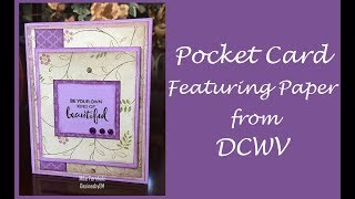 Pocket Card Featuring DCWV Paper Perfect for Spring