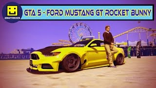 GTA 5 - Ford Mustang GT Rocket Bunny (Drifting To Santa Monica Beach)