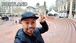 Walking Downtown Portland On Super Bowl Sunday 2024