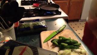 Cooking with Hunter:  Fried Vegetable Wrap