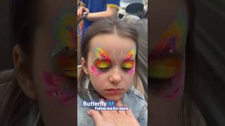 Butterfly tutorial #facepainting #facepaint #tutorial #butterfly #shorts #shortsviral #shortvideo