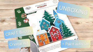 💎 Diamond Painting Unboxing + Paint with me | Neu | Craft Buddy Crystal Art #6🛍️| Winter Village ❄️