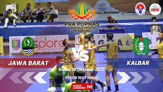 🔴 LIVE PRA POPNAS PUTRA | JAWA BARAT VS KALBAR