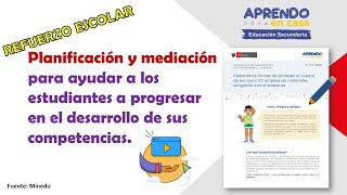 PLANIFICACIÓN Y MEDIACIÓN PARA DESARROLLAR COMPETENCIAS