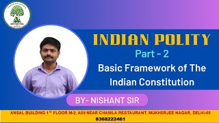 Indian polity Basic Framework of The Indian Constitution part 2 - by Nishant Sir